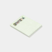 Kikker met groene hoed en klavertje vier schattig post-it® notes (Schuin)