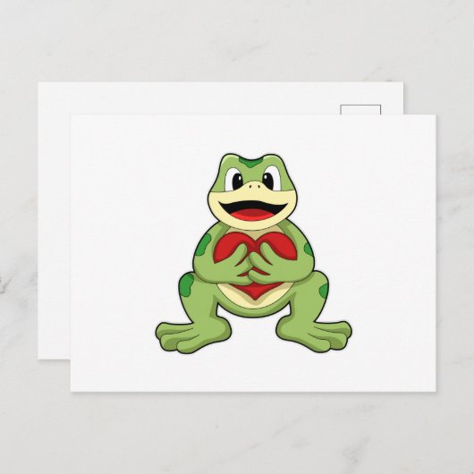 Kikker met Hart Briefkaart (Voorkant / Achterkant)