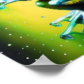 Kikker met hoed in de regen poster (Hoek)