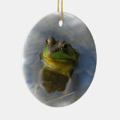 Kikker met hoogte keramisch ornament (Rechts)