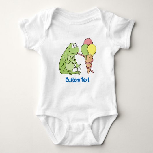 Kikker met Icecream Baby Bodysuit (Voorkant)
