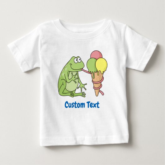 Kikker met Icecream Baby T-shirt (Voorkant)