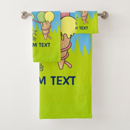Kikker met Icecream Bad Handdoek (Insitu)