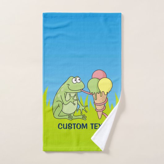 Kikker met Icecream Bad Handdoek (Handdoek)