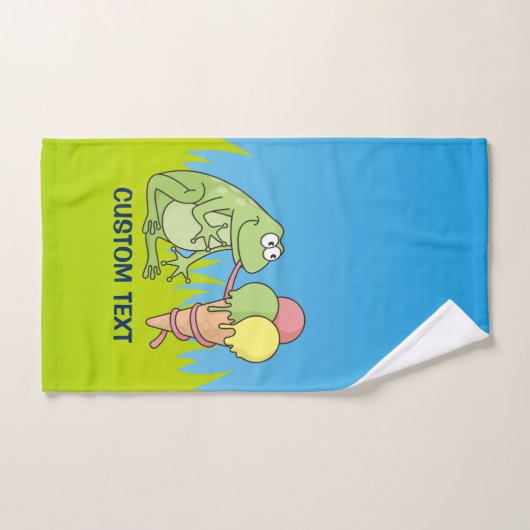 Kikker met Icecream Bad Handdoek (Handdoek)