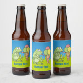 Kikker met Icecream Bier Etiket (Flessen)