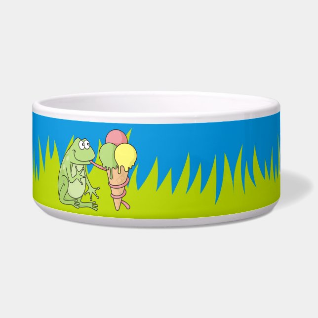 Kikker met Icecream Bowl Voerbakje (Links)