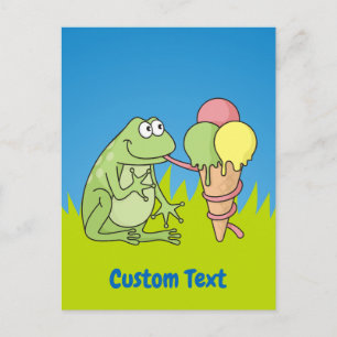 Kikker met Icecream-Briefkaart Briefkaart