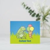 Kikker met Icecream-Briefkaart Briefkaart (Staand voorkant)