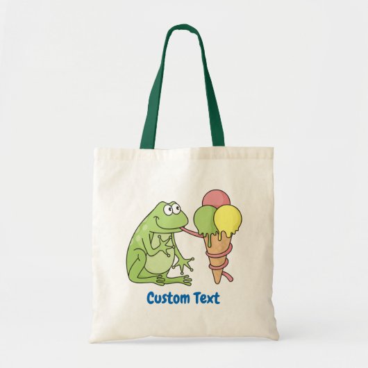 Kikker met Icecream-Canvas tas (Voorkant)