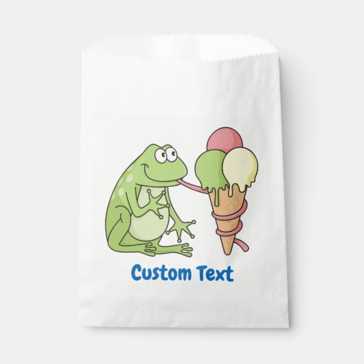 Kikker met Icecream Favor Bag Bedankzakje (Voorkant)