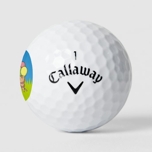 Kikker met Icecream Golfballen (Logo)