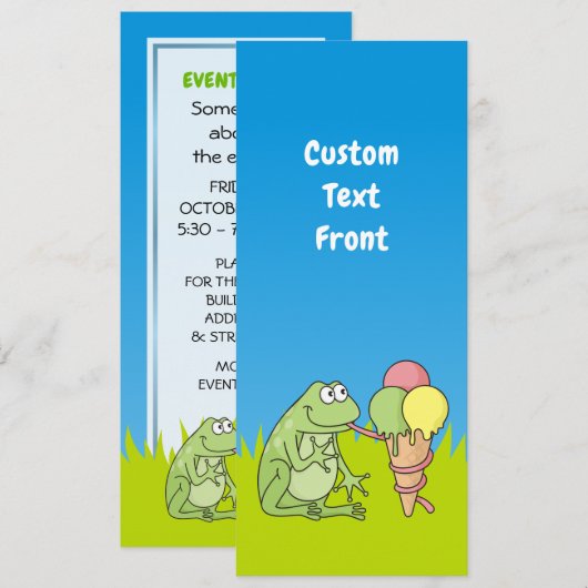 Kikker met Icecream Kaart (Voorkant / Achterkant)