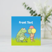 Kikker met Icecream Kaart (Staand voorkant)