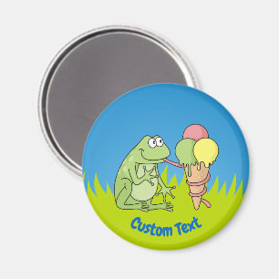 Kikker met Icecream Magnet