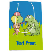 Kikker met Icecream Medium Gift Bag Medium Cadeauzakje (Voorkant)