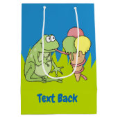 Kikker met Icecream Medium Gift Bag Medium Cadeauzakje (Achterkant)