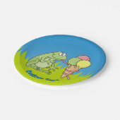 Kikker met Icecream Paper Bord (Gekanteld)