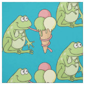 Kikker met Icecream Stof (Swatch)