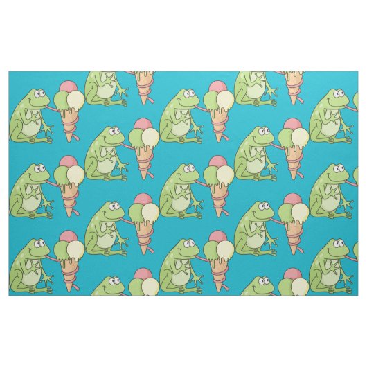 Kikker met Icecream Stof (Fat Quarter)