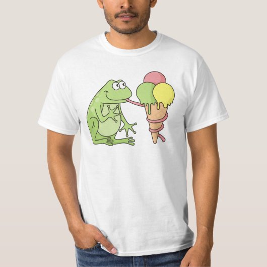 Kikker met Icecream T-shirt (Voorkant)