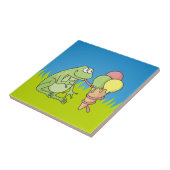 Kikker met Icecream Tegeltje (Zijkant)