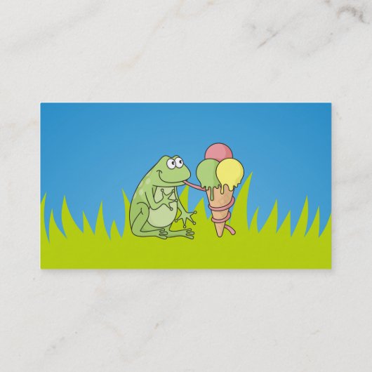 Kikker met Icecream Visitekaartje (Achterkant)
