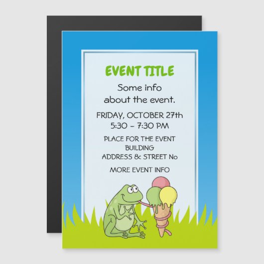 Kikker met ijsje (Voorkant / Achterkant)