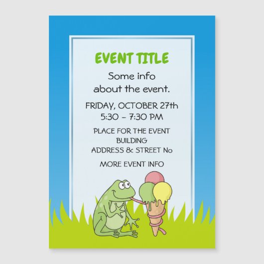 Kikker met ijsje (Voorkant)