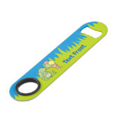 Kikker met IJssokkel Sleutel Speed Flessenopener (Voorkant Gekanteld)