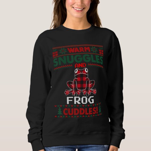 Kikker met kerstmis Pajama Ugly KerstSweater Trui (Voorkant)