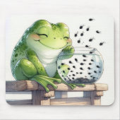 Kikker met kikkervisjes in Fishbowl Muismat (Voorkant)