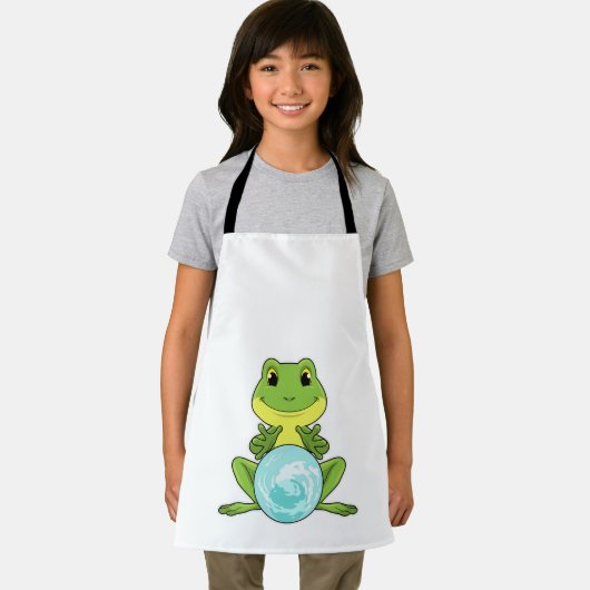 Kikker met kristalbal schort (Insitu)