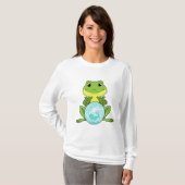 Kikker met kristalbal t-shirt (Voorkant volledig)