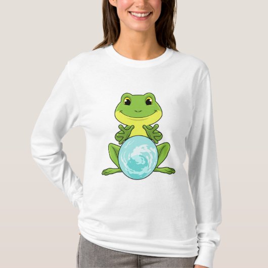 Kikker met kristalbal t-shirt (Voorkant)