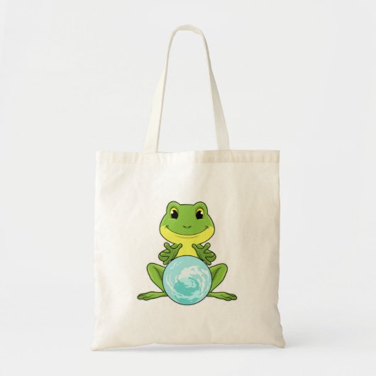 Kikker met kristalbal tote bag (Voorkant)