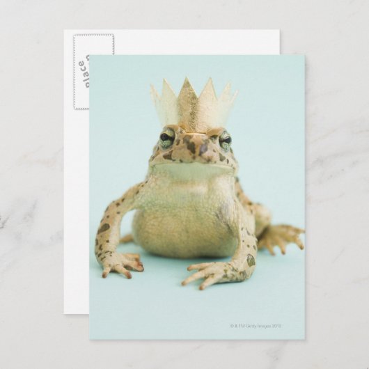 Kikker met kroon briefkaart (Voorkant / Achterkant)