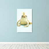 Kikker met kroon canvas afdruk (Insitu (Houten vloer))