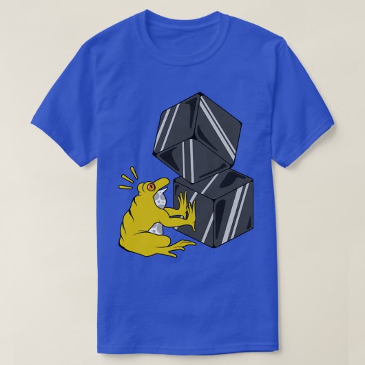 Kikker met kubussen t-shirt (Design voorkant)