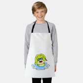 Kikker met leder tijdens zwemmen schort (Gedragen)