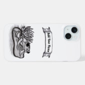 Kikker met Lotus Flower, voeg Jouw naam toe iPhone Hoesje (Achterkant horizontaal)