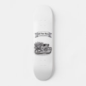 Kikker met Lotus Flower, voeg Jouw naam toe Persoonlijk Skateboard (Voorkant)