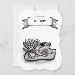 Kikker met Lotus Flower, voeg Jouw tekst toe Kaart