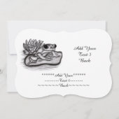 Kikker met Lotus Flower, voeg Jouw tekst toe Kaart (Achterkant)