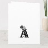 Kikker met Lotus Flower, voeg Jouw tekst toe Kaart (Achterkant)