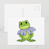 Kikker met madeliefje briefkaart (Voorkant / Achterkant)