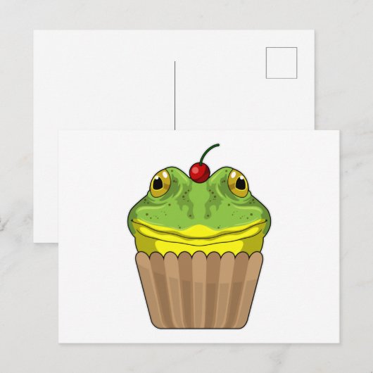 Kikker met Muffin Briefkaart (Voorkant / Achterkant)