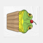Kikker met Muffin Fleece Deken (Voorkant (Horizontaal))