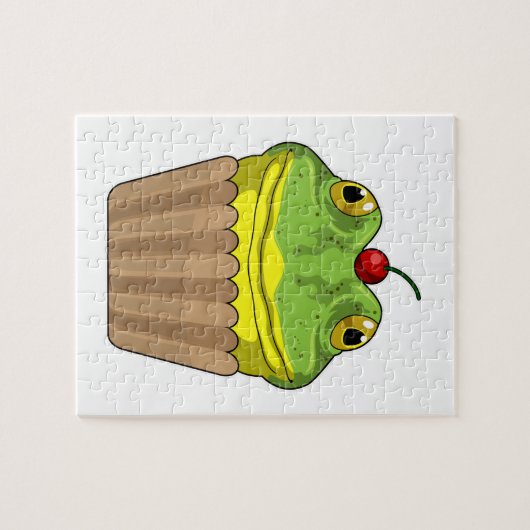 Kikker met Muffin Legpuzzel (Horizontaal)