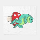 Kikker met paddenstoel fleece deken (Voorkant (Horizontaal))